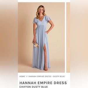 Hannah Empire Dress - Dusty Blue XXL
